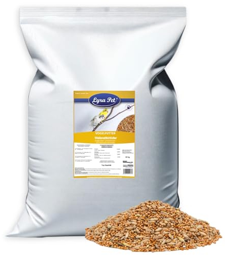 Lyra Pet® | 25 kg Wellensittichfutter | Alleinfutter für Wellensittiche | Vogelfutter für Ziervögel | Nährstoffreiches Futter für das Ganze Jahr | Energiespender für Sittiche | Artgerecht & Natürlich
