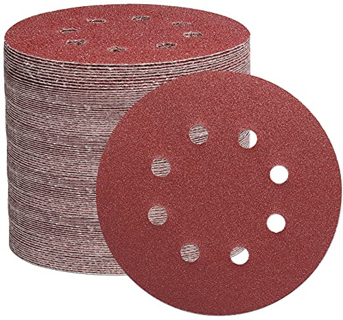 STEBRUAM 105 Stück Schleifpapier 125mm Klett, Profi 125 Schleifscheiben Rund 8 Loch für Exzenterschleifer（Mit Körnung 40/60/100/150/240/320/600）