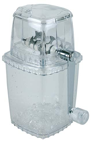 Buddy´s Bar - Eis-Zerkleinerer, hochwertiger Ice Crusher, transparent mit Edelstahl-Messern, robust und langlebig zur Herstellung von Crushed Ice