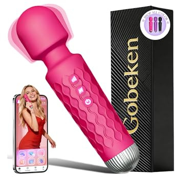 Gobeken Vibrator Vibration für frauen, Dildo APP-Steuerung, Sex Spielzeug für die Frau Paare Männer 10 Intensitäten, Vibratorensets für frauen 20 Frequenzen Sex Toys Massagestab Massage Rosa