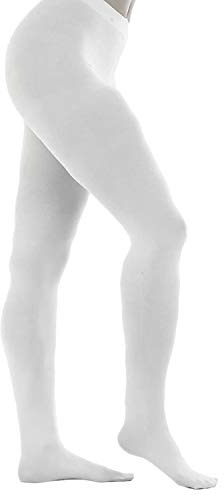 AceAcr Ballett-Strumpfhose für Herren und Jungen, weich, für Gymnastik und Tanzen - Weiß - Groß