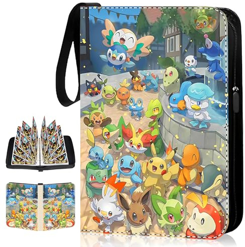 Lnxquizzic Sammelalbum für Karten, 55 Seiten 440 Karten Kapazität Sammelkarten Album, Karten Ordner Hefte, Tragbarer Wasserdichter Kartenhalter Sammelheft, Geschenk für Kinder.