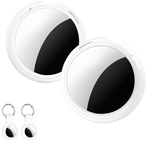 2er Pack Air Tracker Tag [Apple MFi-zertifiziert] Kompatibel mit Apple Wo ist? App (Nur iOS) Smart Bluetooth Koffer Tracker Tagg Schlüsselfinder GPS Weltweite Ortung für Haustier Geldbörse Hundegepäck