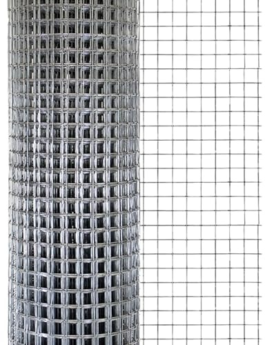 KARVERS Premium Volierendraht 12,7 x 12,7mm Drahtgitter 10m x 1m Maschendraht Hasendraht Wühlmausgitter für Hochbeete punktverschweißt und verzinkt nach dem Schweißen