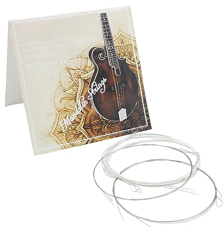 Generic Mandolinensaiten aus Versilberter Kupferlegierung. Wunderschönes Timbre für Alle Mandolinengrößen. 8-saitiger Satz
