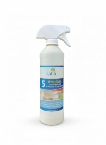 HYGIENIA 5 Sauna Reiniger & Desinfektionsmittel – alkoholfrei & pH-neutral – Für Sauna, Dampfbad & Wellness – Entfernt Bakterien, Viren, Pilze – Für Holz- & Spa-Oberflächen (0,5 Liter)