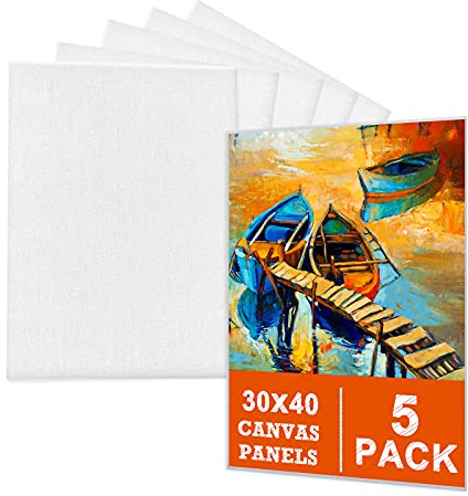 Leinwand zum Bemalen Set (5er Pack) – 30 x 40 cm, Leinwände