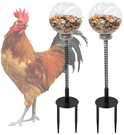 Dnoifne 2er-Set Pickspielzeug für Hühner – Beschäftigungsspielzeug & Futterspender für Hühner, Hühnerschaukel mit Slow Feeder-Funktion für Hennen, Geflügel, Enten, Vögel & Papageien
