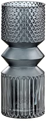 GILDE Vase Pintu Glas grau 40493