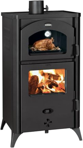 Holzofen mit Backofen, Kochherd, 14 kW Heizleistung