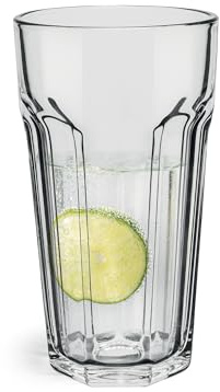 Glasset XXL-Trinkgläser, 6er-Set 700ml, Amerikanisches Rillendesign, Cocktail Highball Gläser, Wasser Glässerset XXL Tumblers Retro, 100% Recycelbar, Spülmaschinenfest, Transparent