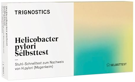TRIGNOSTICS Helicobacter pylori Selbsttest | 2 Stuhltests für zuhause ohne Labor | Schnelltest zur Magen-/Darmgesundheit bei Beschwerden wie Gastritis | zuverlässig und präziser Nachweis von H. pylori