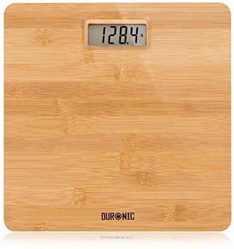 Duronic BS503 Digitale Personenwaage 180 kg | Großes LCD-Display | Hochpräzise Sensoren für präzise Messungen | Körperwaage automatisch schlank aus umweltfreundlichem Bambus zur Gewichtsüberwachung