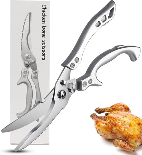 MOSFiATA Geflügelschere Küchenschere, Schere Küche Scharfe Edelstahl Knochenschere, Allzweckschere für Fleisch, Fisch,mit Sicherheitsverschluss
