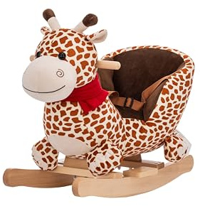 NINODOVAE Schaukeltier Giraffe, Schaukeltier zum Draufsitzen für Kinder und Babys 12 bis 36 Monaten