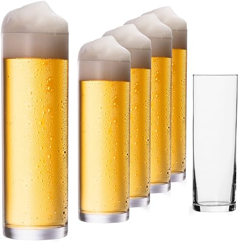 IMPERIAL Kölschgläser aus Glas Set 6-Teilig 200ml (max. 250ml) Kölschstangen 0,2L Bierstangen Bierglas Spülmaschinenfest