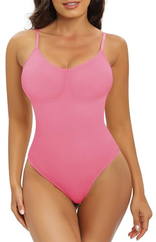 Xnova Shapewear Damen Bauchweg Stringbody Bodysuit | Shaping Body Thong Sculpting Korsett Tank Top Jumpsuit Figurformender Body Shaper mit Verstellbare Träger, ärmellos