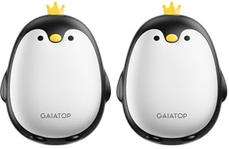 Gaiatop Handwärmer Elektrisch, 2er-Pack 3 Heizmodi Magnetisch Tragbar Taschenwärmer Wiederverwendbar, Outdoor Camping Hand Warmers Wandern Gadgets Jagd Zubehör Geschenk für Frauen Männer (Schwarz)