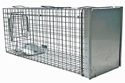 Falle Marderfalle Katzenfalle Fuchsfalle Biberfalle Tierfalle Kastenfalle Waschbärfalle 1 Türen 105x34x42 cm Mit Extra Köder