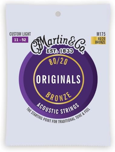 MARTIN Acoustic Bronze Originals, 80/20 Bronze, Custom Light 11-52 (M175)