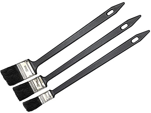 Faithfull FAIPBRAD3 Heizkörper-Pinsel-Set mit Langer Reichweite, abgewinkelt, 3 Stück: 25, 38, 50 mm, 300 mm Langer Griff