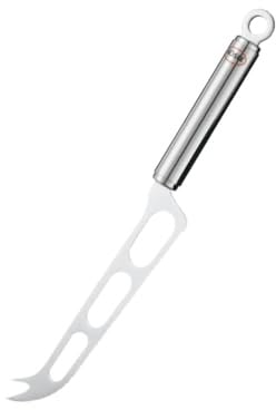 RÖSLE Käsemesser, hochwertiges Wellenschliffmesser für Weichkäse, Edelstahl 18/10, Spülmaschinengeeignet, 28 x 3,5 x 2 cm, Silberfarben