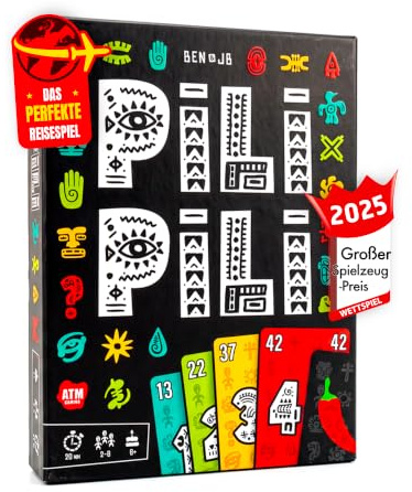 ATM Gaming PILI PILI – Gesellschaftsspiel – Gewinner des Großen Spielzeugpreises 2025 – Taktisches Stichkartenspiel – 2 bis 8 Spieler