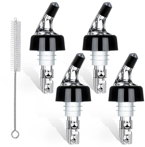4 Stück 2 cl Dosier Flaschenausgießer, Dosierhilfe Bottle, Pourers Dispenser, Bar Portionierer, Pour Spouts Shot, Spirituosen dosierhilfe, Dosierhilfe Ausgiesser Für Wein, Schnaps, Cocktails,Kaffee, E