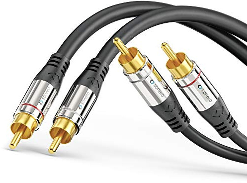 Sonero 2x Cinch Stereo Audio Kabel 0,5m