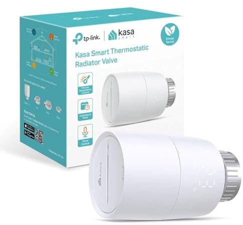 TP-Link smartes Heizkörperthermostat - Erweiterungseinheit, benötigt Kasa Hub, Heizungssteuerung (Kasa App, Zeitpläne, Geofencing, Fensteröffnungserkennung), Matter, Alexa, Apple Home