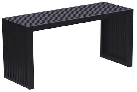 Relaxdays Sitzbank, Bambus, Moderne Küchenbank, Umkleidebank Flur, Bad, Schlafzimmer, HBT 43x90x33cm, Schuhbank, schwarz