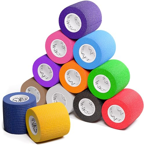 Inksafe selbsthaftende Bandagen, kohäsive Bandagen, Haftbandage 5 cm x 4,5 m 12 Stück