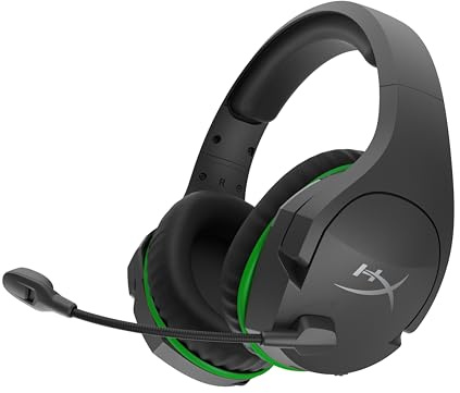 HyperX CloudX Stinger Core, Wireless Gaming-Headset für Xbox Series X|S und Xbox One, Xbox Wireless, Windows Sonic, 40-mm-Treiber, Memory Foam, Mikrofon mit Geräuschunterdrückung, Schwarz-Grün