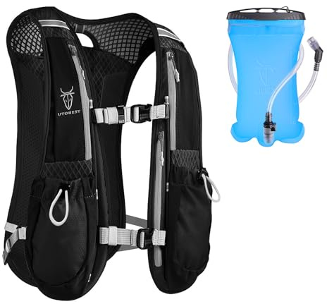 UTOBEST Trinkrucksack 5L, Laufweste, Herren Damen Ultraleicht Laufrucksack für Laufen, Marathon, Jogging, Radfahren
