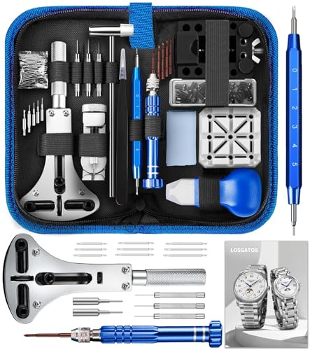 Uhrenwerkzeug Uhrmacherwerkzeug Uhr Reparatur Set: LOSGATOS 149-tlg Uhren Reparaturset zum Uhren Batteriewechsel Uhrenarmband Werkzeug