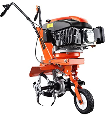 FUXTEC Motorhacke FX-AF1139, Gartenfräse für kleine bis mittelgroße Flächen, benzinbetriebene Bodenhacke, 16 robuste Messer, 4-Takt-Motor, Arbeitsbreite 36 cm, 3000 U/min