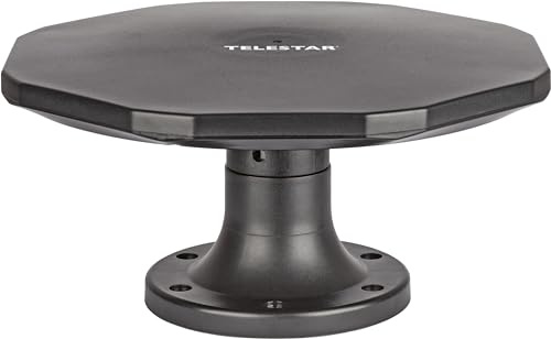 TELESTAR Antenna 15 LTE – Aktive DVB-T2 Außen-Antenne (Outdoor & Camping, DVB-T2/UKW/DAB+, 20 dB Verstärkung) – Schwarz