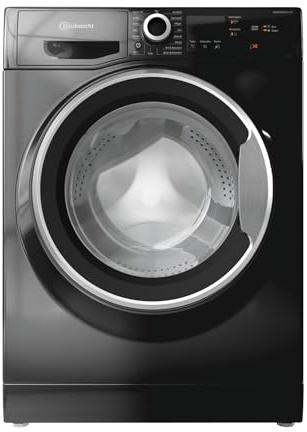 Bauknecht W7 S6300 A Waschmaschine Frontlader / 7kg / EEK A/Kurz 30 / Kurz 45 / Kraftvolle Fleckenentfernung/Anti-Allergie-Programm/Wolleprogramm/Schwarz/Langlebiger Inverter-Motor