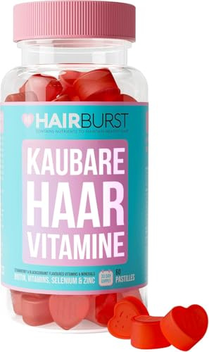 HAIR BURST Biotin Gummies für Haarwachstum - Haar Vitamine, 30 Tage | Haar-, Haut- & Nagel-Vitamine - hochdosiertes Biotin reduziert Haarbruch & fördert dichteres Haar, leckerer Geschmack