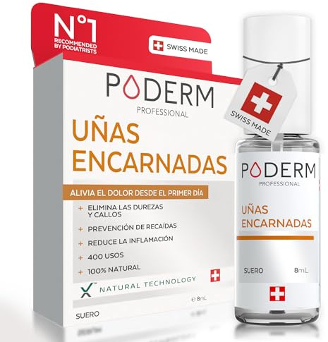 PODERM - EINGEWACHSENE GEKRÜMMTE NÄGEL | Rein pflanzliche Behandlung| Beruhigt, lindert, nährt und revitalisiert | Professionelle Fuß- und Handpflege | Einfach & schnell | Swiss Made
