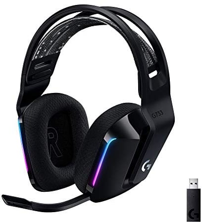 Logitech G G733 Lightspeed Headsets, Schwarz