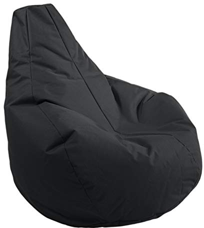 Kinzler S-10161/31 Gamer Sitzsack, Outdoor Indoor, Größe L, schwarz, für PS4, Xbox, Nintendo, UVM.