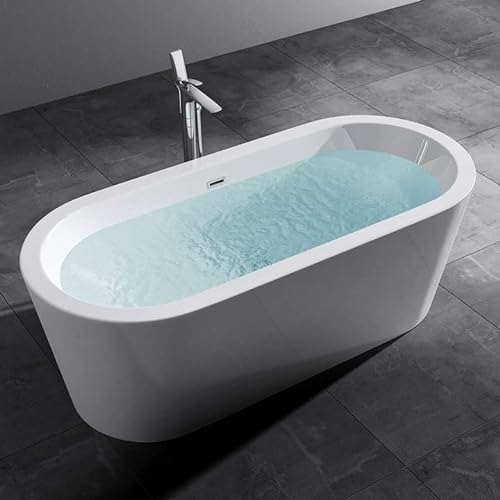 Mai & Mai Freistehende Badewanne aus Acryl 180x80cm Weiß
