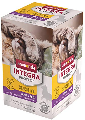 animonda INTEGRA PROTECT Katzenfutter nass Sensitive Lamm und Reis (6 x 100g), vom Tierarzt empfohlen bei Futtermittelallergie, mit Veterinären entwickeltes Diätalleinfutter für Katzen