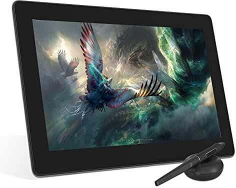 HUION Kamvas Pro 16 Plus 4K Grafiktablett mit Display, UHD | 15,6 Zoll 4K UHD, Vollständig laminiert, Für professionelle Designer und Künstler