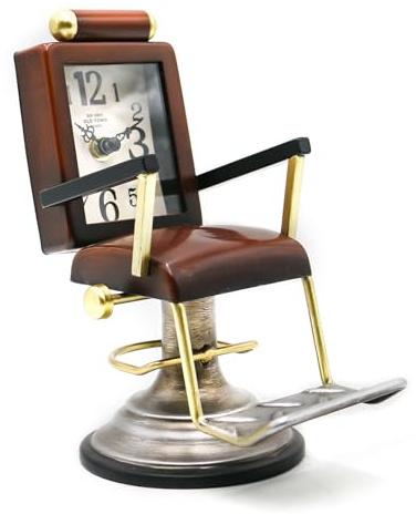 YOUKI Retro Stuhl Tischuhren,Tischuhren Modern,Standuhr Wohnzimmer,Tischuhr analog,Leise Tischuhr,Batteriebetrieben,Geschenke zu festlichen Anlässen