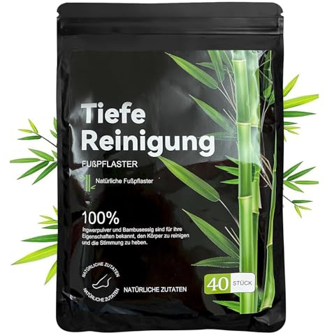 Fußkleber, 40 Stück 100% natürliche Tiefenreinigung, warme Fußkleber, Stresslinderung, Verbesserung der Schlafqualität