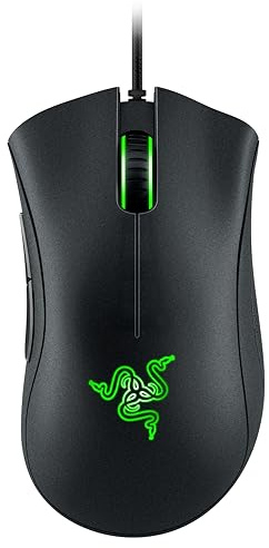 Razer DeathAdder Essential (2021) - Kabelgebundene Gaming-Maus mit Optischem Sensor mit 6400 DPI (5 programmierbare Tasten, Ergonomischer Formfaktor, 10 Millionen Klicks Lebensdauer) Schwarz
