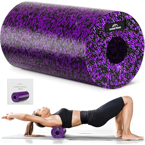 EVEREST FITNESS Faszienrolle 30cm mittelhart - Fitness Rolle Faszienrolle Wirbelsäule - Pilates Rolle Massagerolle Rücken - Rückenrolle Massage Rolle - Foam Roller