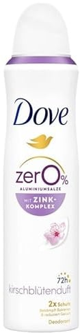 Dove Deodorant-Spray Kirschblütenduft Deo mit pflegendem Zink-Komplex und 0% Aluminiumsalzen 150 ml